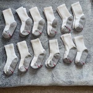 Hanes Kids Cushioned Ankle Crew Neck Socks 12-Pair Packs